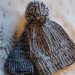 Rebecca Minkoff Black and White Knit Beanie